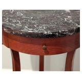 Petite Round Marble Topped Side Table