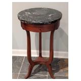 Petite Round Marble Topped Side Table