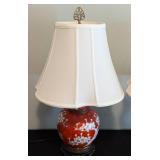 Pair of Orange Asian Inspired Table Lamps