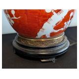 Pair of Orange Asian Inspired Table Lamps