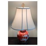 Pair of Orange Asian Inspired Table Lamps