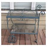 Outdoor Metal Rolling Bar Cart