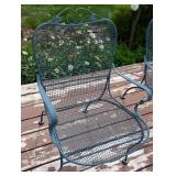 Three Metal Patio Chairs