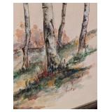 Framed Watercolor Painting by Hunter