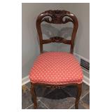 Carved Wood Back Side Chair