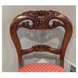 Carved Wood Back Side Chair