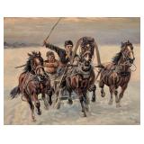 Framed Vintage Oil Painting by Athanas Scheloumoff