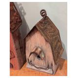 Three Decorative Birdhouses