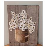 Daisy Painted on Wood by Mary Innes Morgan