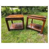 Handsome Hammary Chinoiserie Furniture End Tables