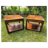 Handsome Hammary Chinoiserie Furniture End Tables