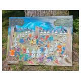Original Haitian Folk Art "Reception at Ergilio"