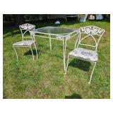 Vintage Steel Bistro Table & Chairs