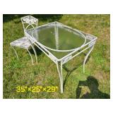 Vintage Steel Bistro Table & Chairs