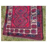 Vintage Afghan Oriental Rug Material