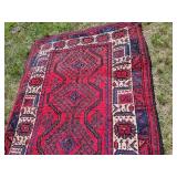 Vintage Afghan Oriental Rug Material