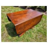 Handsome Vintage Rattan Dropleaf Table