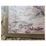 Sasshu Toy print Egrets in the Snow