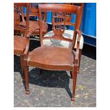 Vintage Chippendale Harp-Back Dining Chairs