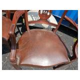 Vintage Chippendale Harp-Back Dining Chairs