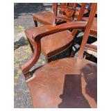 Vintage Chippendale Harp-Back Dining Chairs