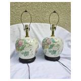 Vintage Chinoiserie Lamp Pair