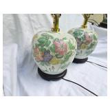 Vintage Chinoiserie Lamp Pair