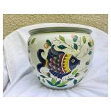 Blue Fish Large Fishbowl Planter
