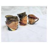 Vintage 40s Stamp Royal Dalton Mugs Paddy Toby, Sam Weller, Drake Characters