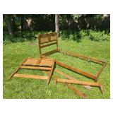 Vintage Twin Beds Cane Back Headboard