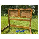 Vintage Twin Beds Cane Back Headboard