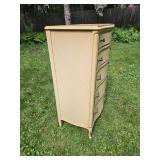 Vintage Provincial Drexel Five Drawer Highboy