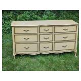 Vintage Provincial Drexel Nine Drawer Desser