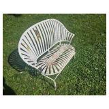 Flared Back Spring Steel Garden Bench