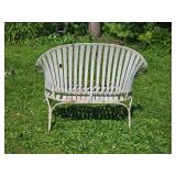 Flared Back Spring Steel Garden Bench