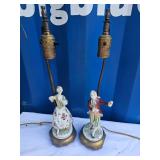 Austrian Porcelain Figural Lamp