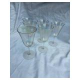 Iridescent Depression Ware Goblets