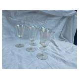 Iridescent Depression Ware Goblets