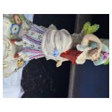Antique German Meissen Porcelain Candelabra and Converted Lamp