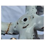 Antique German Meissen Porcelain Candelabra and Converted Lamp