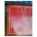 Gorgeous Vintage Mahogany Campaign Desk with Leather Surface Inserts