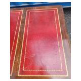 Gorgeous Vintage Mahogany Campaign Desk with Leather Surface Inserts