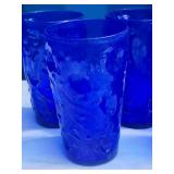 Amazing MCM Vintage Cobalt Blue Water Glass Set - (5)