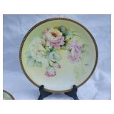 Antique Handpainted Italian Floral Plate Set - (4) - Richard-Ginori - (Ginori1975)