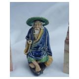 Antique Chinese Soapstone Foo Dog Stamp Pair - Ceramic Figure