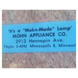 Vintage "Mohn-Made" Brass Candlestick Lamp - Mohn Appliance Co. - Minneapolis