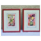 Alexandre Minguet - Signed Fine Art Print Pair - Floral Still-Life Series