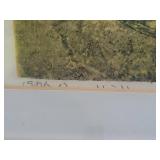 Signed Modern Japanese Woodblock Print - Resting Birds
