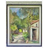 Vintage Mid-Century Original Mexican Fine Art Landscape Painting