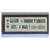 Mid-Century Global Currency Framed Collection
